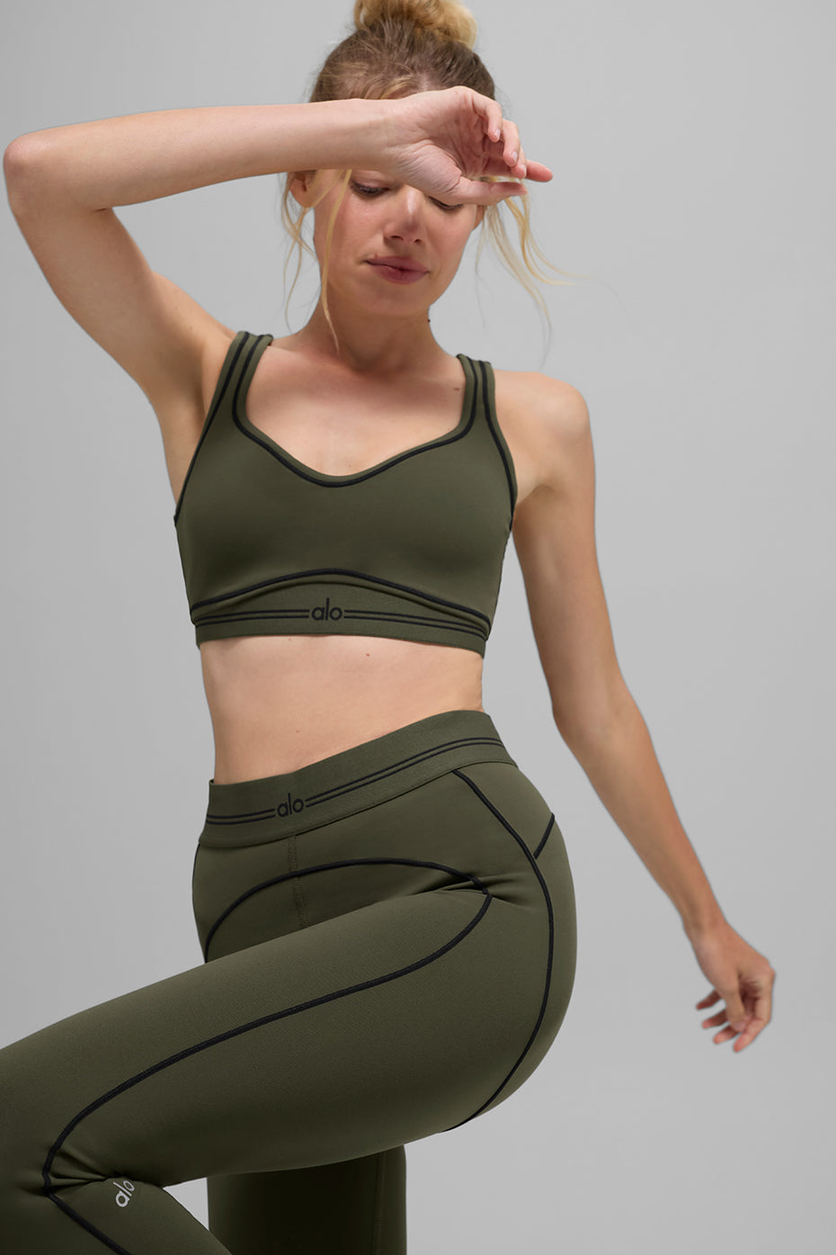 Soutien-gorge Heart Throb airbrush - vert olive