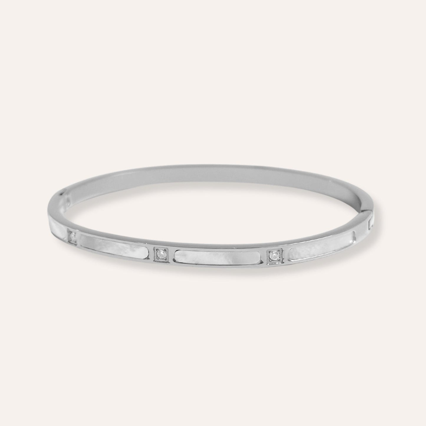 Chloé | Stainless steel and mother-of-pearl bezel