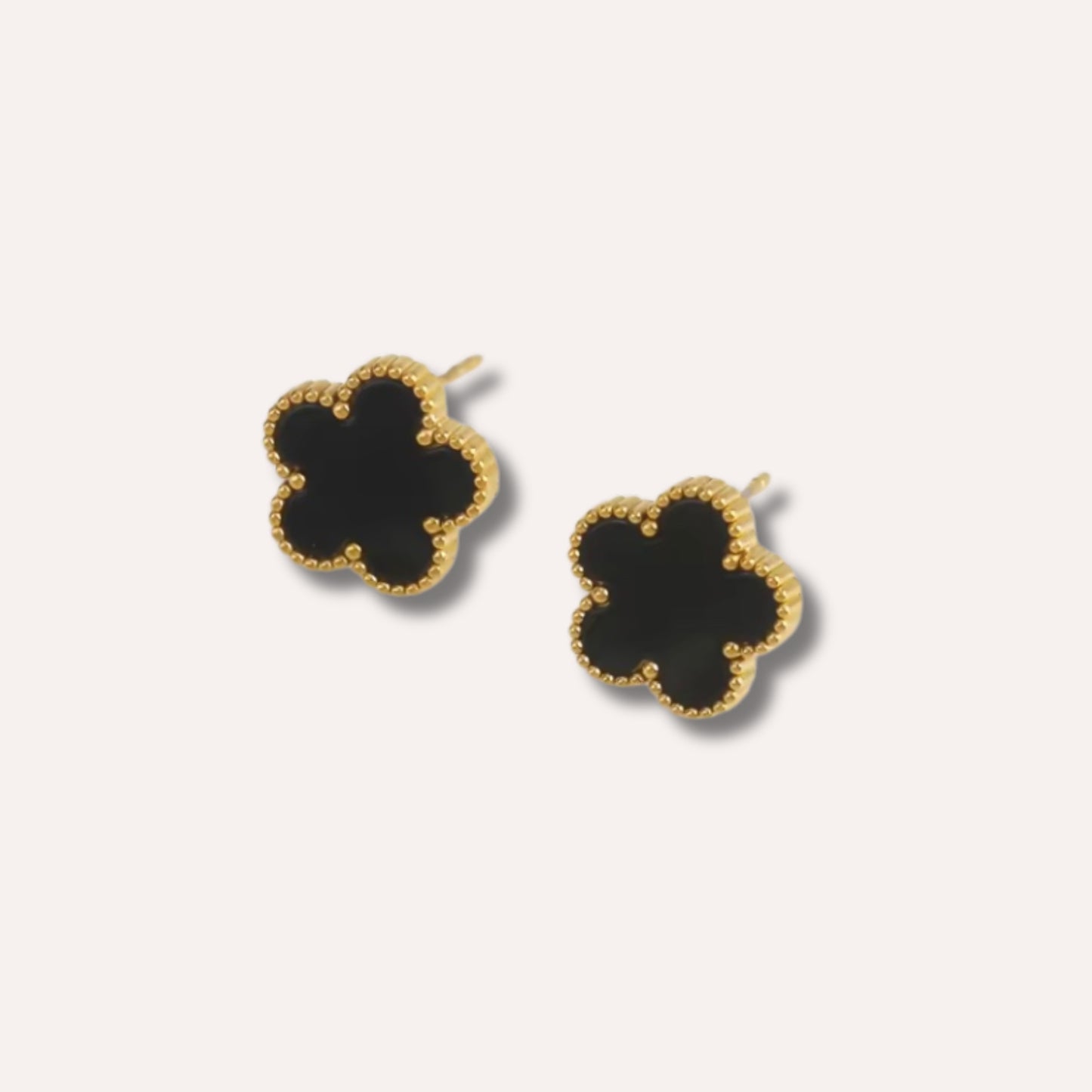 Sophia | Black stainless steel earrings