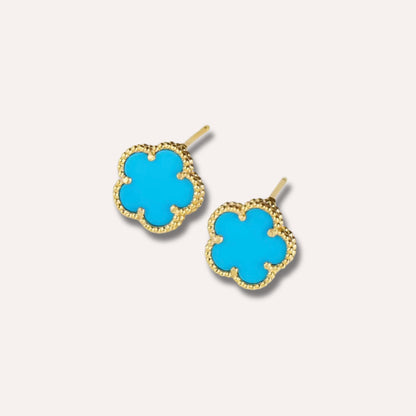 Sophia | Blue stainless steel earrings