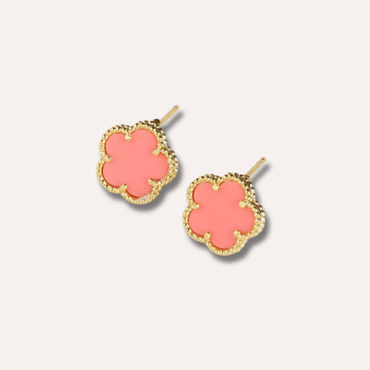 Sophia | Pink stainless steel earrings