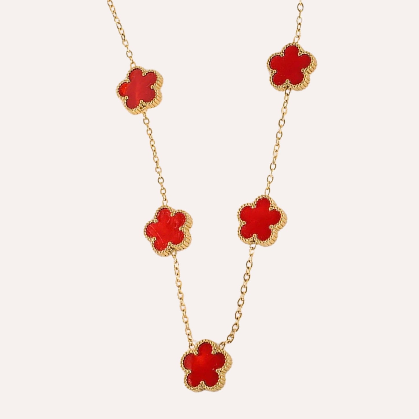 Sophia | Red Stainless Steel Necklace