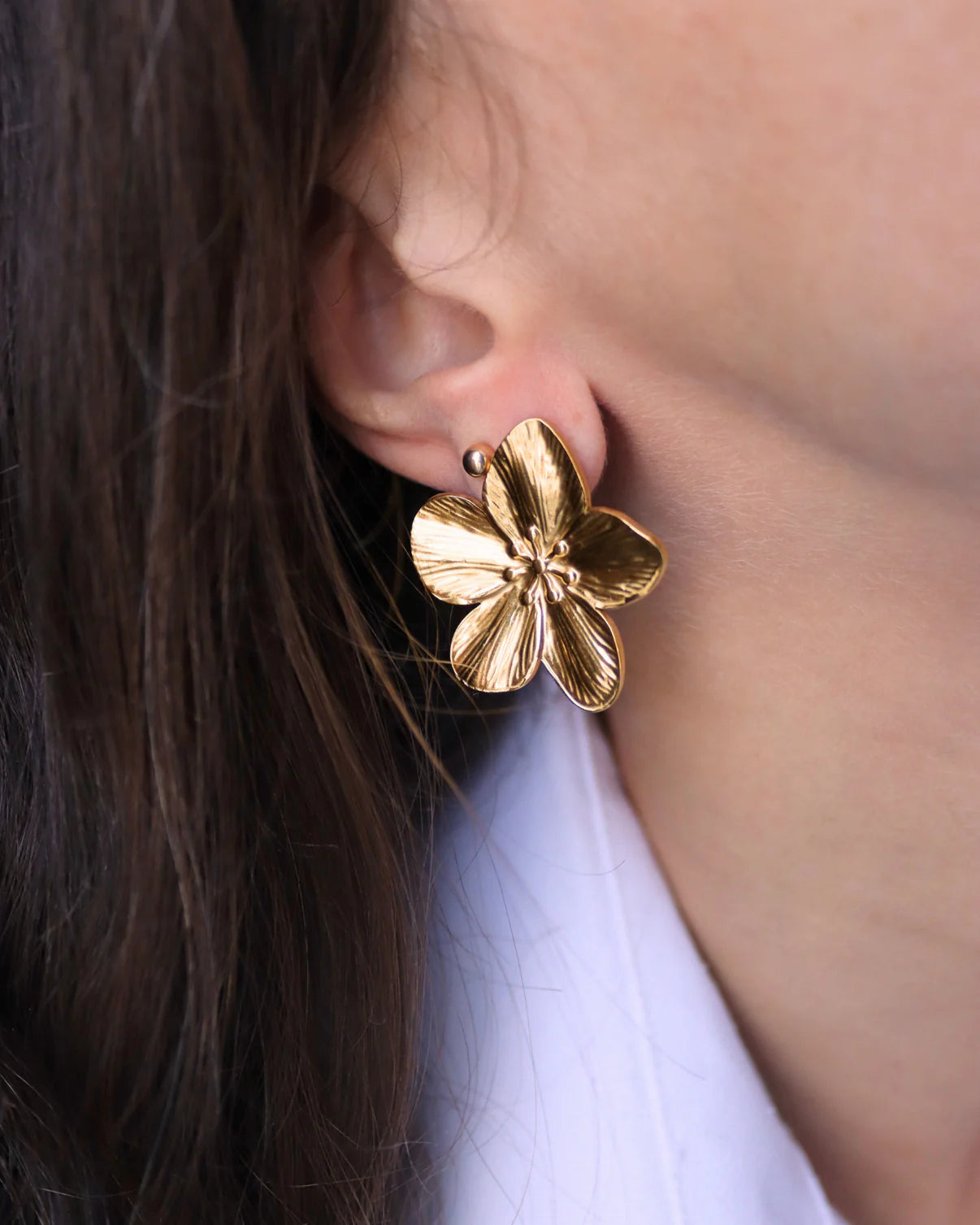 Flora Hibiscus | Stainless steel earrings