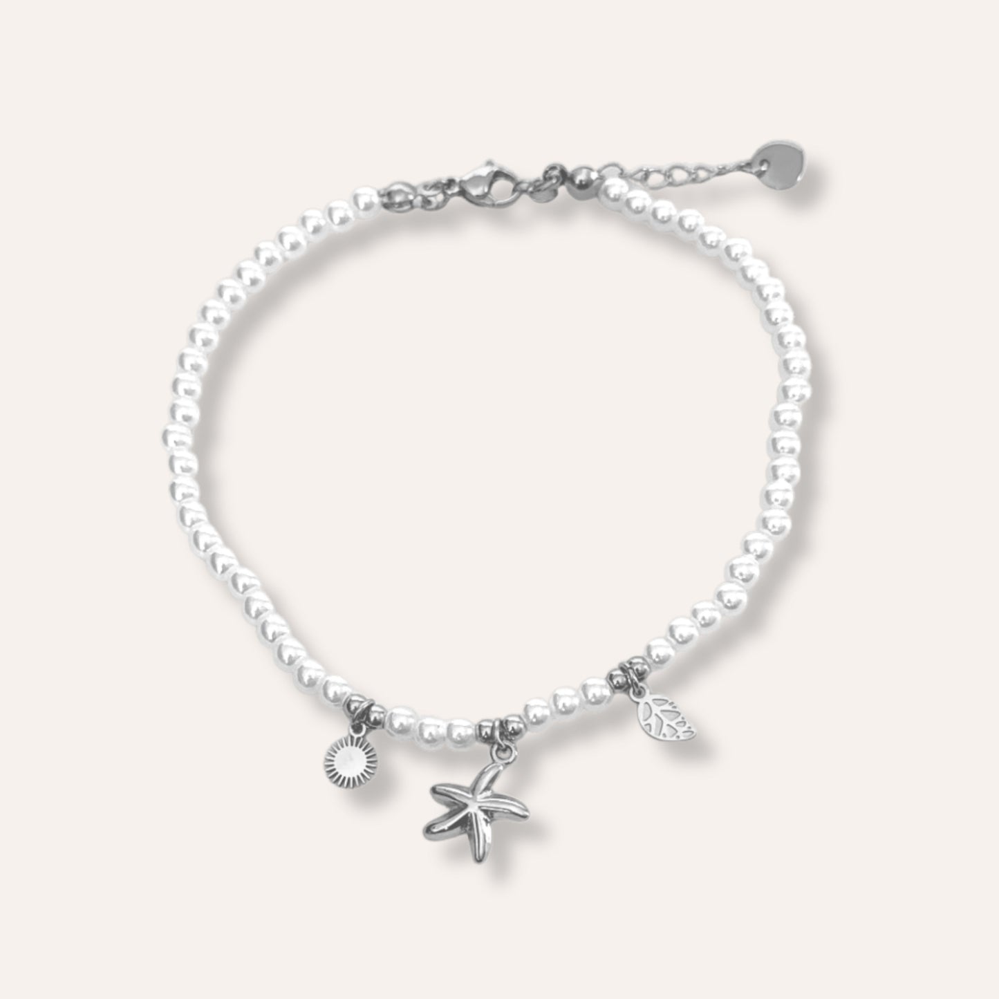 ARIEL | Stainless steel and pearl anklet