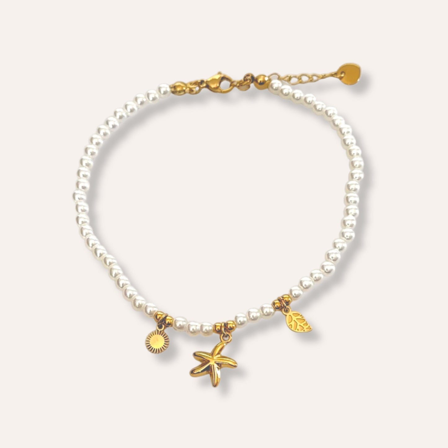 ARIEL | Stainless steel and pearl anklet