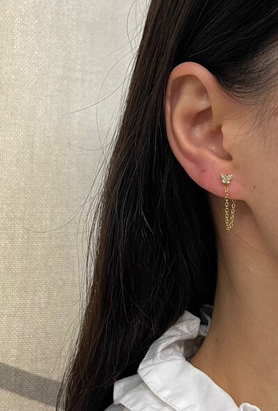 Vanessa | Stainless steel and zirconia earrings