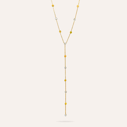 Faustine | Stainless steel and zirconia necklace