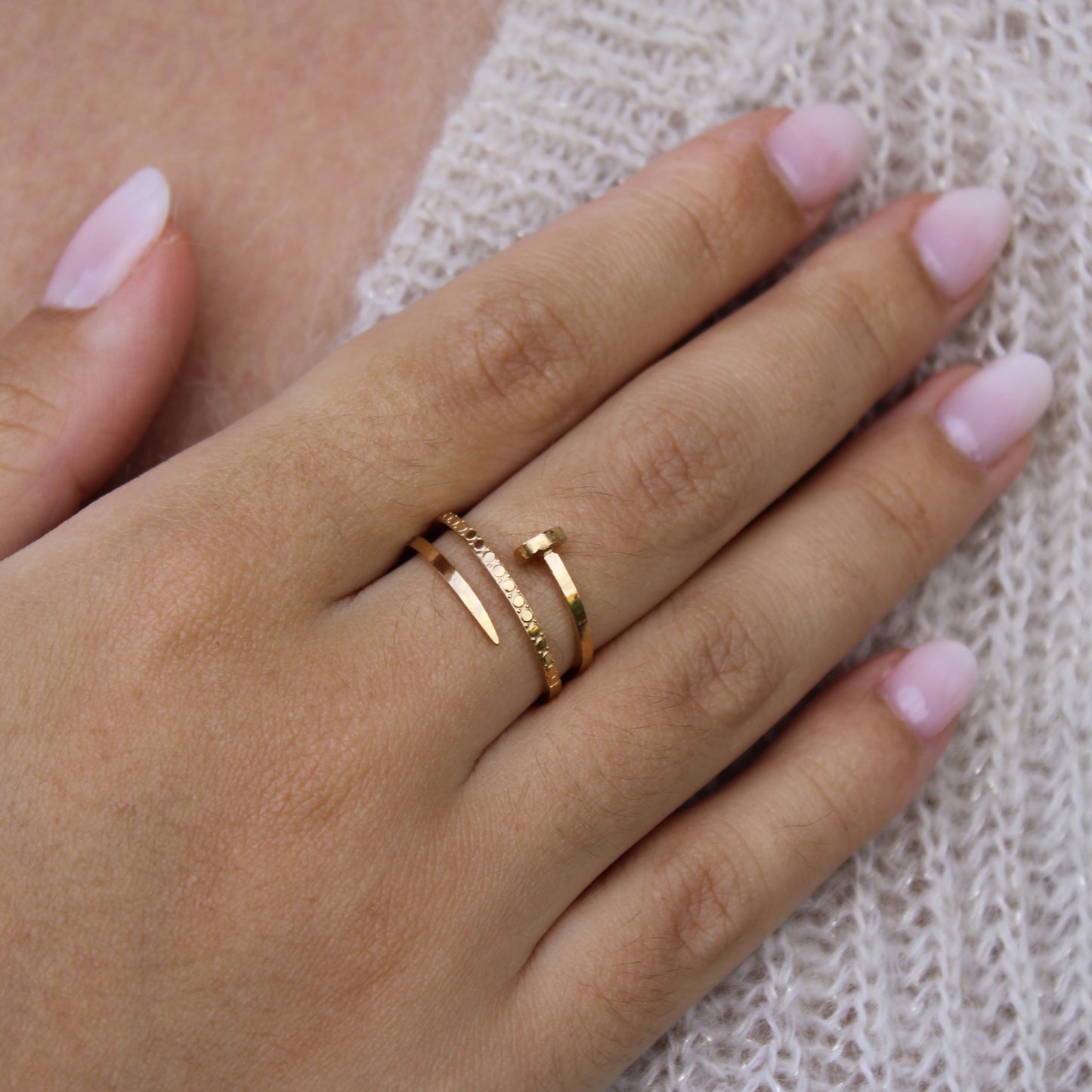 Isabel | Stainless steel nail ring