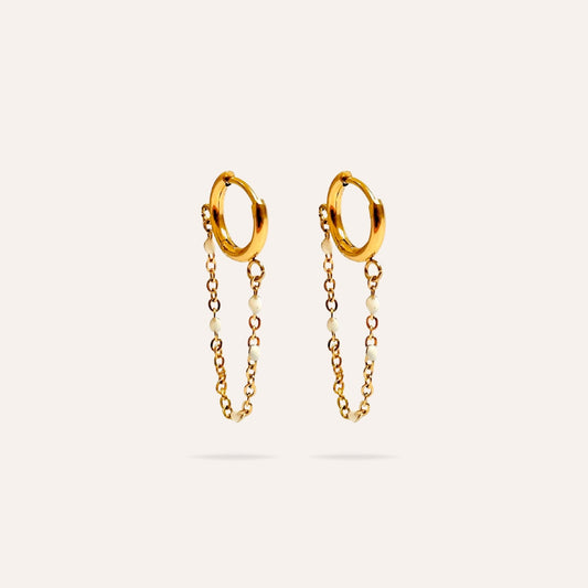 Jade | Stainless steel earrings