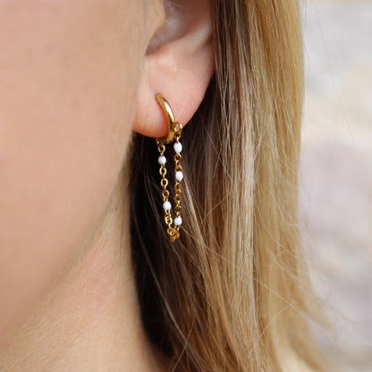 Jade | Stainless steel earrings