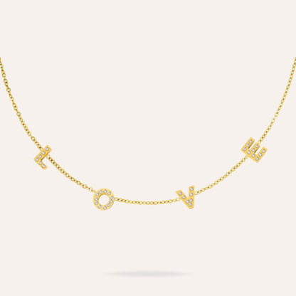 LOVE | Gold-plated stainless steel necklace