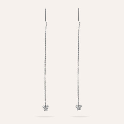 Mélanie | Stainless steel and zirconia earrings