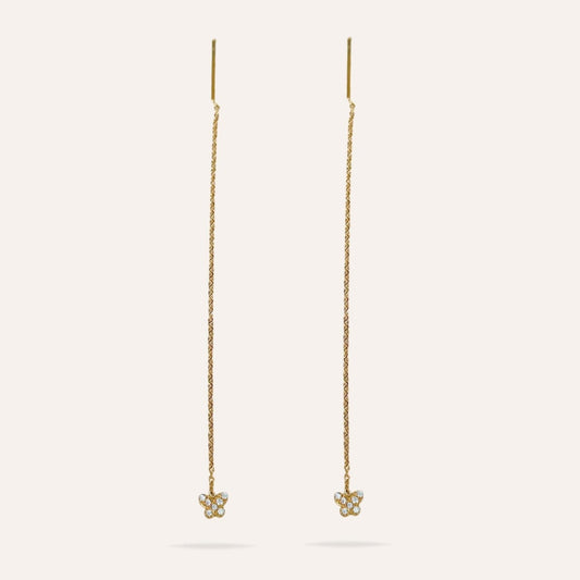 Mélanie | Stainless steel and zirconia earrings