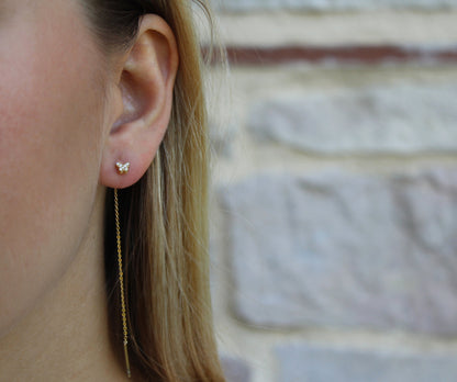 Mélanie | Stainless steel and zirconia earrings