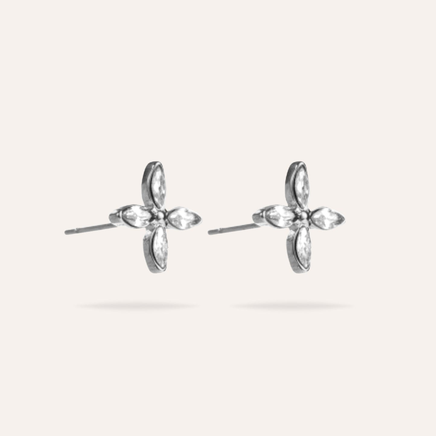 Mila | Stainless steel and zirconia earrings