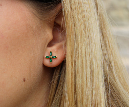Mila | Stainless steel and zirconia earrings