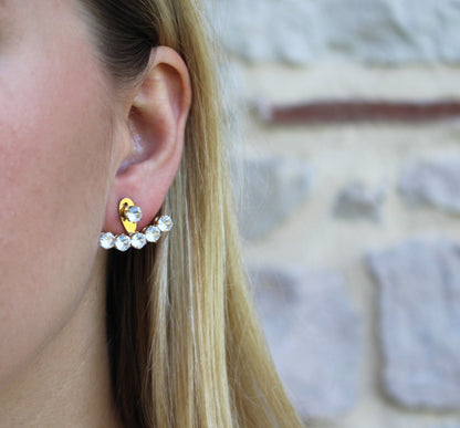 Noémie | Stainless steel and zirconia earrings