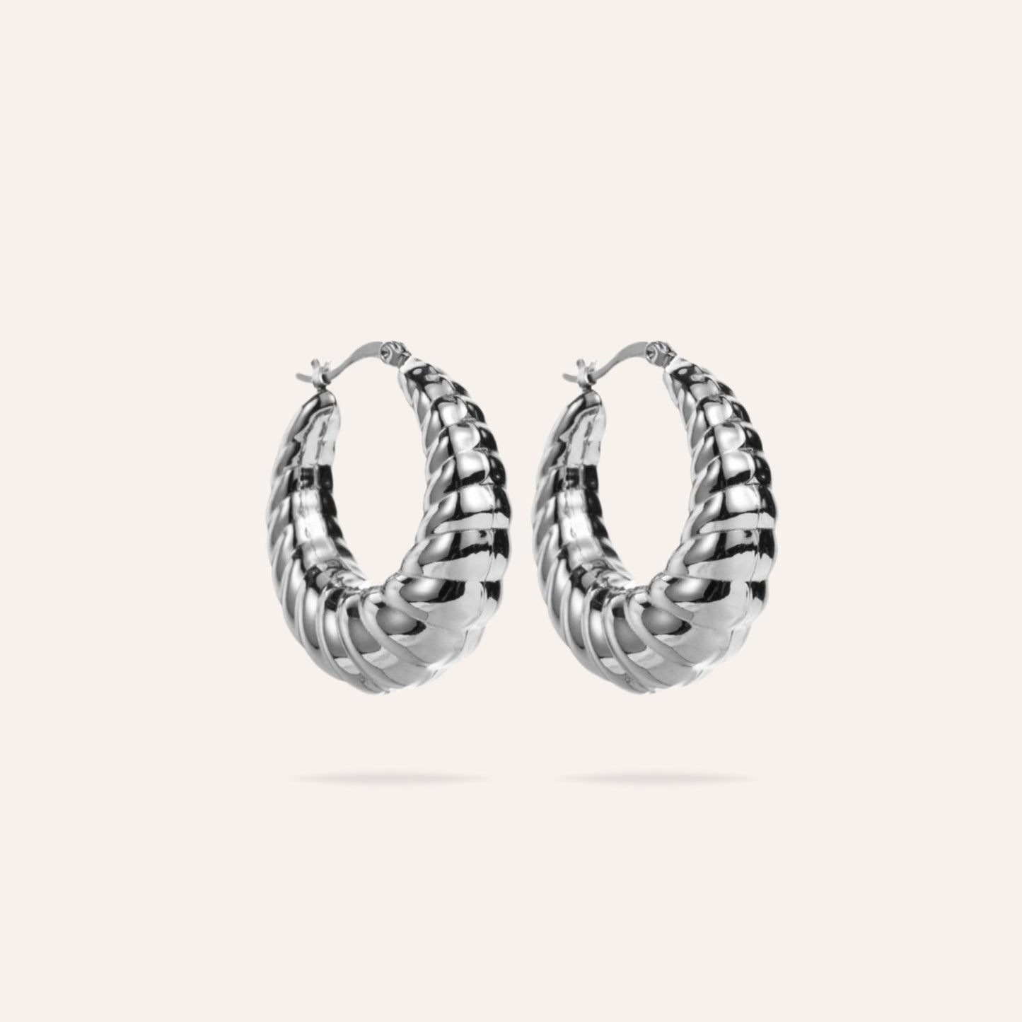 Prune | Stainless Steel Ring Earrings