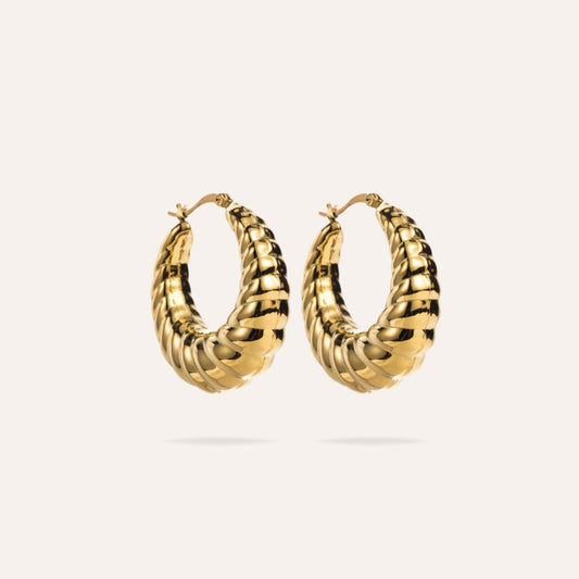 Prune | Stainless Steel Ring Earrings