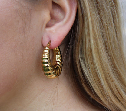 Prune | Stainless Steel Ring Earrings