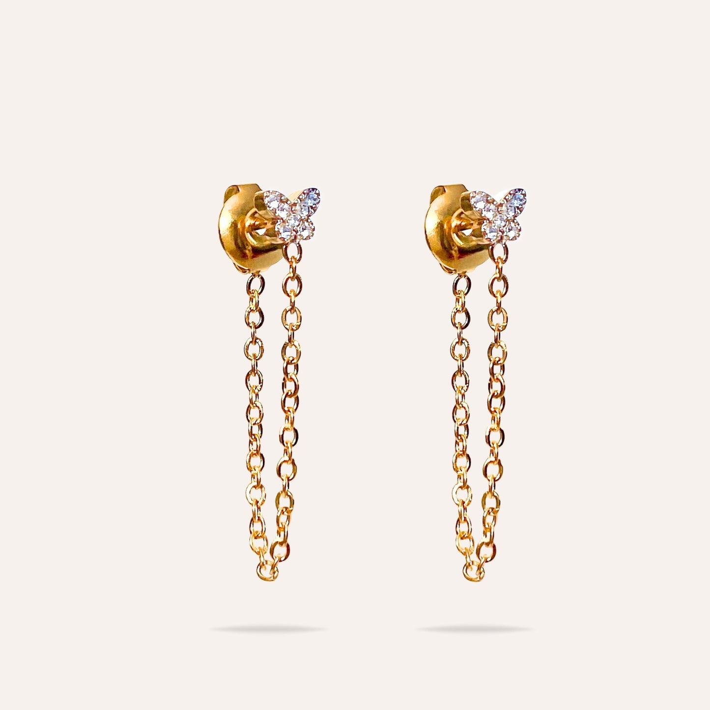 Vanessa | Stainless steel and zirconia earrings